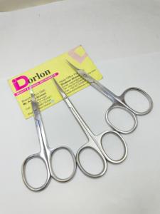 Ciseaux à ongles à cuticules d'étiquette personnalisée professionnelle en acier inoxydable durable lame incurvée conception de pointe de flèche ciseaux de maquillage pointus - Product Image 4