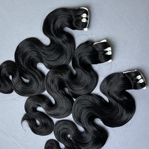 เครื่องทำผมดิบเกรด10A หนังกำพร้าเครื่องทำผมสีดำเป็นลอนอัจฉริยะ - Product Image 2