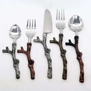 Ensemble de couverts de luxe en acier inoxydable de bonne qualité avec finition miroir, parfait pour les mariages au restaurant et les événements élégants - Product Image 5