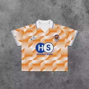 Custom Logo Boxy Fit <b>Mesh</b> Jerseys T-Shirt Men 100% Polyester Woven O-Neck <b>Short</b> Crop Sublimation Screen Print OEM Service - Product Image 6