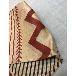 ผ้าคลุมไหล่/ผ้าพันคอผ้าฝ้ายชานเดรีพิมพ์ลายบล็อกสำหรับเด็กผู้หญิง น้ำหนักเบา ลายใบไม้วาดมือ สไตล์ชาติพันธุ์ สำหรับงานปาร์ตี้และสวมใส่ในฤดูร้อน - Product Image 3