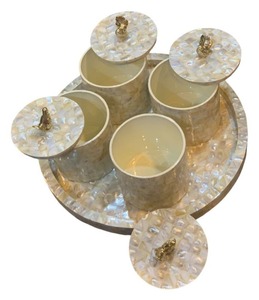 Coffret cadeau artistique en acrylique avec couvercle en nacre de nacre Design pour fête de mariage arabe et solutions de cadeaux de festival - Product Image 5