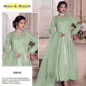 Ropa y accesorios Traje pakistaní Estilo de vestido Anarkali con Secuencia de bordado Vestido de boda de trabajo para venta de exportación - Product Image 2