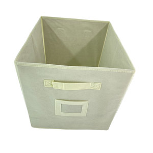 Boxes Fabric Storage <b>Baskets</b> With Rope Handles for Cupboards <b>Shelves</b> Wardrobe Clothes Collapsible Large Fabric Storage Cube - Product Image 5