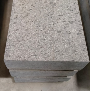 Steel Grey Granite Flagstone <b>Steps</b> Treads Indian Natural Gray Flamed Stone For Pathways <b>Outdoors</b> <b>Pavers</b> Landscaping Risers - Product Image 1