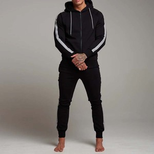 Vente en gros de survêtements à capuche et fermeture éclair de haute qualité survêtements 100% coton pour hommes logo personnalisé survêtement décontracté à fermeture éclair pour hommes - Product Image 5