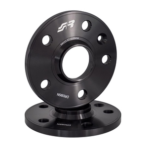 2 espaciadores de aluminio negros de 10 mm 5x112 con buje 57.1 - Product Image 1