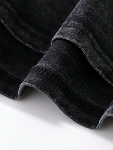 Camisetas lavadas para hombre, 100% camisetas personalizadas de manga corta lavadas con ácido en blanco de algodón para hombre, camiseta de fitness para hombre - Product Image 6