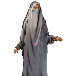 Venta al por mayor poliéster transpirable de una pieza para Jilbab para mujeres musulmanas de talla grande patrón sólido vestido islámico ropa modesta para - Product Image 1