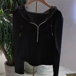 Oem logo brodé imprimé personnalisé design sweat-shirt à capuche de couleur unie pour hommes t-shirt élégant à manches longues pour femmes haut de chemise - Product Image 4