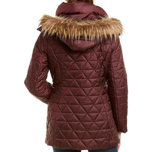 Chaqueta de Moda para Mujer, Chaqueta Informal de Invierno, Gruesa, Cálida, con Capucha y Cuello de Piel, Chaquetas Parka para Mujer, Transpirables, OEM, Nailon Crudo - Product Image 2