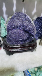 Haute qualité naturel petit ornement améthyste grappe géode spécimen minéral pierre artisanat à vendre prix de gros pierre précieuse, - Product Image 4