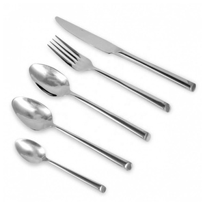 Long manche rond argenté ensemble de couverts plaqué argent ensemble de couverts en argent en acier inoxydable ensemble de couverts décoratifs - Product Image 1