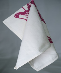 100% torchon en lin de coton biologique écologique jetable à séchage rapide Logo Floral personnalisé serviette de cuisine cadeau vente promotionnelle - Product Image 2