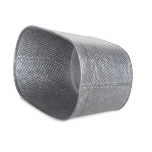 Contenedor de almacenamiento galvanizado ovalado antiguo más vendido, técnica de laca, solución de almacenamiento para el hogar y el jardín - Product Image 1