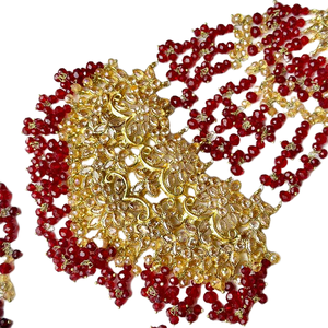 Ethnic <b>Pakistani</b> Indian Stainless Steel <b>Jewelry</b> Set with Colorful Beads Classic Royal Wedding and Anniversary Look - Product Image 5