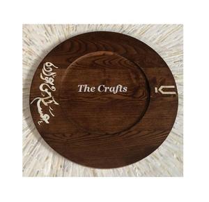 Chocolats en bois assiette de service forme ronde accessoires de table assiette à Dessert pour les ustensiles de cuisine d'hôtel - Product Image 5