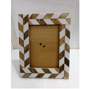 Nuevos marcos de fotos de madera Marcos de pared decorados con cuerno simples y elegantes hechos a mano para decoración de paredes - Product Image 2