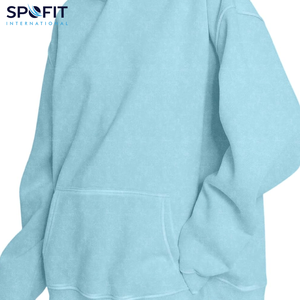 เสื้อฮู้ดผู้หญิงซักกรดแขนยาวเสื้อมีฮู้ดผ้าถักไหล่ตกสีพื้นเสื้อมีฮู้ดสำหรับผู้หญิง2025-2026 - Product Image 6