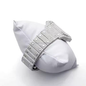 Mens Stainless Steel Antique Luxury Business <b>Wristwatch</b> Quartz Mechanical Movement Moissanite Diamond Look Dial Simple Clean - Product Image 6