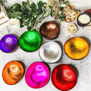 Bols en laque de coque de noix de coco colorés, meilleur choix de bol décoratif laqué pour la décoration de la maison, prix le plus bas - Product Image 6