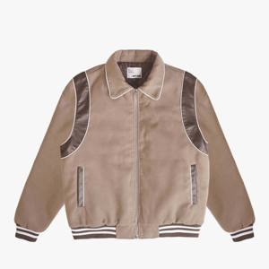 2024 conception personnalisée hommes Double réglable Streetwear laine veste XL taille université veste coton cuir veste Style OEM conception - Product Image 1