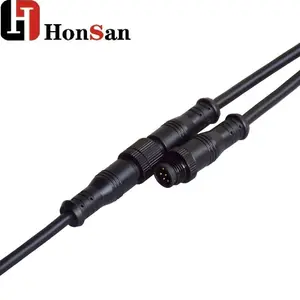 Дополнительный кабельный базовый разъем 2Pin/3Pin/4Pin/5Pin черный дисплей Pin сигнальная линия M12 водонепроницаемый разъем линии