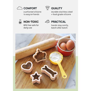 Set di Tagliabiscotti in Metallo Personalizzabile A3shop, Articoli Ufficiali, Pressa per Biscotti e Utensile con Design Cartoon, Forma e Colore Personalizzabili - Product Image 6