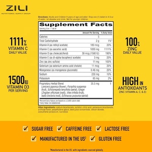 Comprimés effervescents <span class=keywords><strong>de</strong></span> soutien immunitaire à marque privée, <span class=keywords><strong>Zinc</strong></span> Vitamine D3, Boost d'énergie, Sans sucre, Comprimés à dissolution rapide - Product Image 3