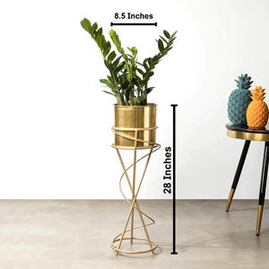 Trusted Manufacturer Unique Design Durable Flower Planter With Metal Stand And Customized Color And Size <b>For</b> Home Hotels Malls - Product Image 2