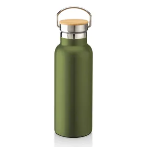 Bicchieri Termici in Acciaio Inossidabile di Thermos con Design Personalizzato in Bambù - Product Image 1