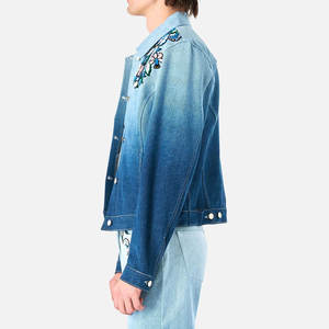 Chaqueta Vaquera Bordada para Hombre, Estilo Casual, Venta al Por Mayor, Alta Calidad, Lona de Algodón, Logotipo Frontal, OEM - Product Image 4