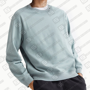 Best Selling Men's Cotton <b>Fleece</b> <b>Sweatshirt</b> In Gray Color For Men With Custom Logo Heavy Duty Crew Neck Collar <b>Sweatshirts</b> - Product Image 4