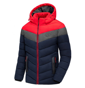 Wholesale 100% Polyester <b>Winter</b> Cotton Puffer <b>Jacket</b> Latest Design Outdoor Hooded Two Tone <b>Waterproof</b> Puffer <b>Jacket</b> for Men - Product Image 4
