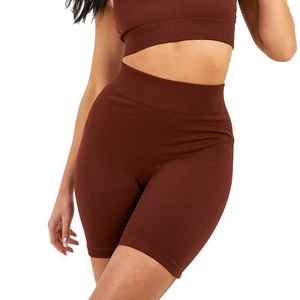 2025 Women's <b>High</b> <b>Waist</b> Gym Workout Yoga <b>Shorts</b> Quick Dry Scrunch Butt Biker <b>Shorts</b> V <b>Shape</b> Decoration Solid Pattern Wholesale - Product Image 2