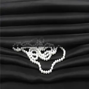 Tessuto di seta grezza di gelso 100% organza di seta 5mm 140cm di larghezza colore nero per abito da sposa