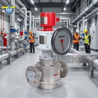 Débitmètre Roots OEM personnalisé en acier inoxydable, sortie 4-20mA RS485, pour le totalisation du débit d'huile, d'eau et de liquides chimiques, directement de l'usine