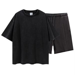 Ensemble d'été pour hommes à séchage rapide tenue deux pièces en gros pour la salle de sport et le streetwear décontracté - Product Image 1