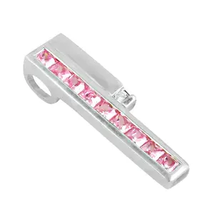 Colgante de Plata 925 Chapado en Oro con Piedra Lunar Arcoíris para Mujer, Joyería Religiosa con Dije Triangular y Patrón Numérico - Product Image 1