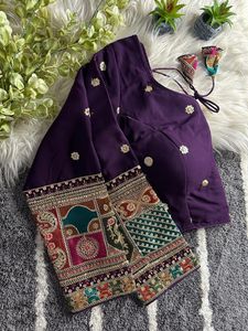 Fantaisie Haute Qualité Pure Georgette Viscose Avec Broderie Travail Blouse Fabricant De Surat Au Taux Le Plus Bas - Product Image 2