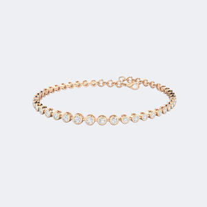 Bracelet tennis rond 1.091 CTW en diamant de laboratoire, couleur E, pureté VVS2, serti clos, en or, bijou de déclaration pour femme - Product Image 2