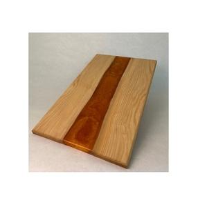 Planche à découper de cuisine en bois-résine jaune Bloc à découper élégant pour servir et préparer les aliments - Product Image 2