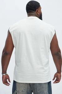 Custom <b>Men</b> Cropped Sleeveless Tank Top 100%Cotton Acid <b>Washed</b> Stringer Tank Top DTG Printing breathable trendy Tank Top - Product Image 2