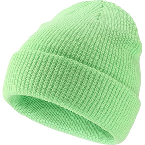 White Knit Beanie Hat Ribbed <b>Winter</b> <b>Cap</b> Unisex Soft Warm Stretch Plain Skull <b>Cap</b> Custom Logo OEM Supplier - Product Image 1