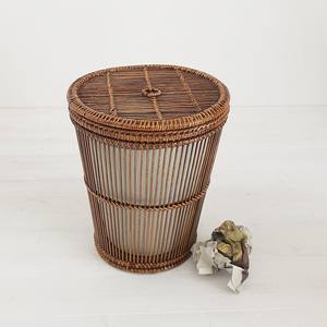 Poubelle en rotin de haute qualité pour l'organisation des pièces, vente en gros de paniers à déchets - Product Image 4