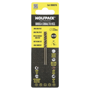Broca cilindrica Wolfpack in cobalto HSS da 2,50 mm. Blister 2 Unità. - Product Image 6
