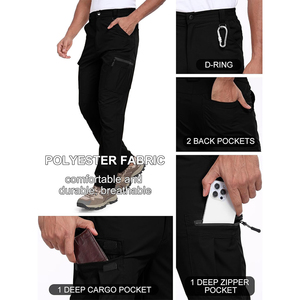 Veste cargo imperméable et coupe-vent pour homme avec design brodé Pantalon tactique de pêche en plein air à taille haute - Product Image 4