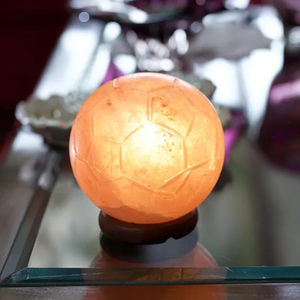 IMPEX PAKISTAN Himalaya Rose Sel Football Lampe À La Main Durable Personnalisé Sculpté Antique Imitation Maison Artisanat Naturel - Product Image 2