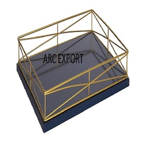 ถาดของขวัญแต่งงานพร้อมกระจกแบบโบราณถาดตกแต่งโต๊ะทำจากลวดโลหะทองแดงมีสไตล์ - Product Image 2