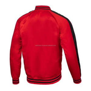 Venta al por mayor rojo negro elegante ligero transpirable satén chaquetas de los hombres ideales para Casual y Streetwear pedido al por mayor - Product Image 2